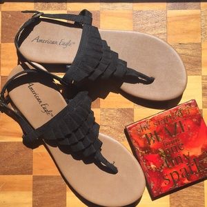American Eagle Buckle Heel Sandals